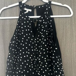 Maurice's black and white polka dot tank top